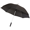 Зонт-трость Alu Golf AC, черный с нанесением логотипа