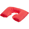Надувная подушка под шею в чехле Sleep, красная с нанесением логотипа