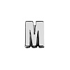 Элемент брелка-конструктора «Буква М» с нанесением логотипа