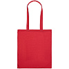 Холщовая сумка Basic 105, красная с нанесением логотипа