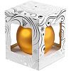 Елочный шар Gala Night Matt в коробке с тиснением, золотистый, 8 см с нанесением логотипа