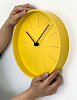 Часы настенные Ozzy, желтые с нанесением логотипа