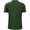 Рубашка поло мужская Planet Men, темно-зеленая с нанесением логотипа