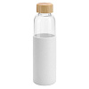 Бутылка для воды Dakar, прозрачная с белым с нанесением логотипа