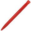 Ручка шариковая Clear Solid, красная с нанесением логотипа