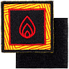 Шеврон на липучке «Огонь» с нанесением логотипа