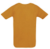 Футболка унисекс Sporty 140, оранжевый неон с нанесением логотипа