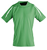 Футболка спортивная MARACANA 140, зеленая с белым с нанесением логотипа
