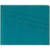 Чехол для карточек Nubuk, бирюзовый с нанесением логотипа