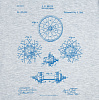 Футболка приталенная Old Patents. Wheel, голубой меланж с нанесением логотипа