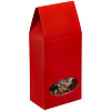 Коробка с окном English Breakfast, красная с нанесением логотипа