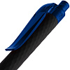 Ручка шариковая Prodir QS01 PRT-P Soft Touch, черная с синим с нанесением логотипа