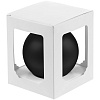 Елочный шар Gala Matt в коробке, 8,5 см, черный с нанесением логотипа