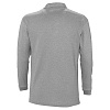 Рубашка поло мужская с длинным рукавом Winter II 210 серый меланж с нанесением логотипа