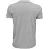 Рубашка поло мужская Planet Men, серый меланж с нанесением логотипа
