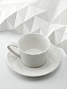 Чайная пара Diamante Bianco, белая с нанесением логотипа