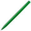 Ручка шариковая Pin Soft Touch, зеленая с нанесением логотипа