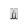 Элемент брелка-конструктора «Буква М» с нанесением логотипа