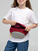 Поясная сумка детская Kiddo, бордовая с серым с нанесением логотипа