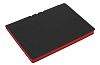 Ежедневник Flexpen Soft Touch, недатированный, черный с красным с нанесением логотипа
