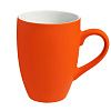 Кружка Best Morning c покрытием софт-тач, оранжевая с нанесением логотипа