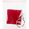 Брелок с рулеткой Square ver.2, красный с нанесением логотипа