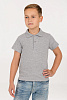 Рубашка поло детская Virma Kids, серый меланж с нанесением логотипа