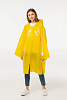 Дождевик-плащ CloudTime, желтый с нанесением логотипа