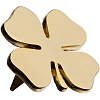 Шильдик «Счастливый клевер», золотистый с нанесением логотипа