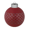 Елочный шар Queen с лентой, 8 см, красный с нанесением логотипа