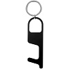 Брелок Poke для бесконтактных нажатий, черный с нанесением логотипа