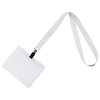 Лента для бейджа Neckband, белая с нанесением логотипа