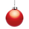 Елочный шар Finery Gloss, 10 см, глянцевый красный с нанесением логотипа