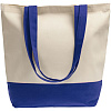 Сумка для покупок на молнии Shopaholic Zip, ярко-синяя с нанесением логотипа