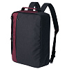Рюкзак для ноутбука 2 в 1 twoFold, серый с бордовым с нанесением логотипа