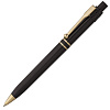 Ручка шариковая Raja Gold, черная с нанесением логотипа