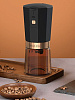 Портативная кофемолка Electric Coffee Grinder, черная с оранжевым с нанесением логотипа