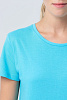 Футболка женская MISS 150, бирюзовая с нанесением логотипа
