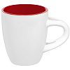 Кофейная кружка Pairy с ложкой, красная с белой с нанесением логотипа