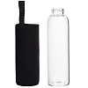 Бутылка для воды Sleeve Ace, черная с нанесением логотипа