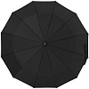 Зонт складной Fiber Magic Major с кейсом, черный с нанесением логотипа