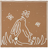 Детский плед Tender. Rabbit, песочный с белым с нанесением логотипа