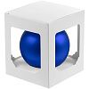 Елочный шар Gala Matt в коробке, 10 см, синий с нанесением логотипа