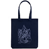 Холщовая сумка «Кетцалькоатль», темно-синяя с нанесением логотипа