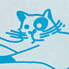 Детский плед Tender. Cats, белый с бирюзовым с нанесением логотипа