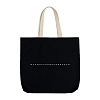 Холщовая сумка «Юношеский минимализм» с внутренним карманом, черная с нанесением логотипа