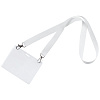 Лента для бейджа Carabine Duo, белая с нанесением логотипа