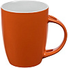Кружка с ложкой Cheer Up ver.2, оранжевая с нанесением логотипа