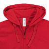 Толстовка женская Hooded Full Zip красная с нанесением логотипа