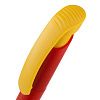 Ручка шариковая Clear Solid, красная с желтым с нанесением логотипа